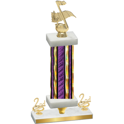 Premium Single Purple Glacier Second Place Music Trophy