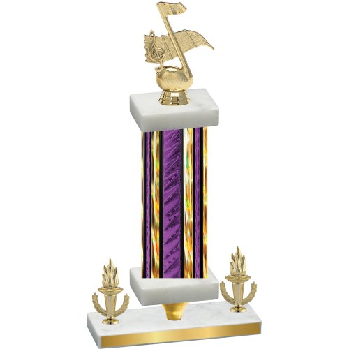 Premium Single Purple Glacier Victory Music Trophy