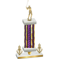 Premium Single Purple Glacier Victory Golf Trophy