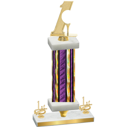 Premium Single Purple Glacier First Place Golf Trophy