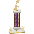 Premium Single Purple Glacier Third Place Golf Trophy