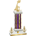 Premium Single Purple Glacier Victory Golf Trophy