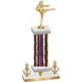 Premium Single Purple Glacier Victory Karate Trophy