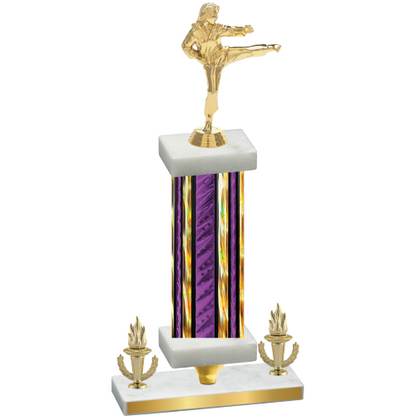 Premium Single Purple Glacier Victory Karate Trophy