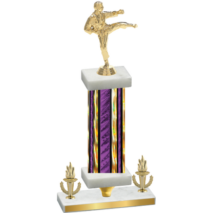 Premium Single Purple Glacier Victory Karate Trophy