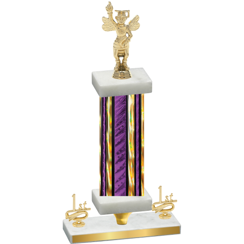 Premium Single Purple Glacier First Place Academics Trophy