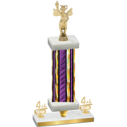 Premium Single Purple Glacier Fourth Place Academics Trophy
