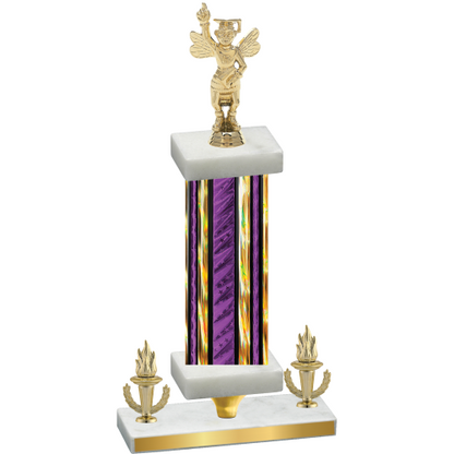 Premium Single Purple Glacier Victory Academics Trophy