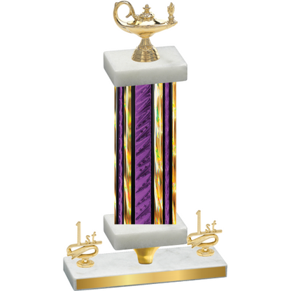 Premium Single Purple Glacier First Place Academics Trophy