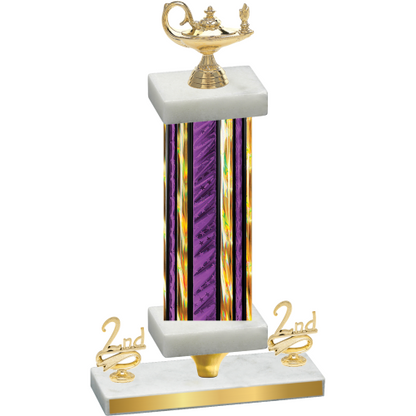 Premium Single Purple Glacier Second Place Academics Trophy