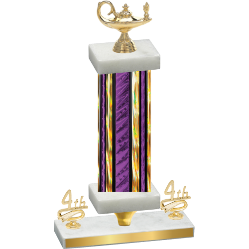 Premium Single Purple Glacier Fourth Place Academics Trophy