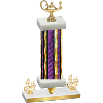 Premium Single Purple Glacier Fourth Place Academics Trophy