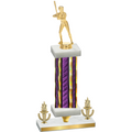 Premium Single Purple Glacier Victory Softball Trophy