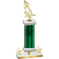 Premium Single Green Glacier Third Place Football Trophy