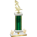 Premium Single Green Glacier Fourth Place Football Trophy