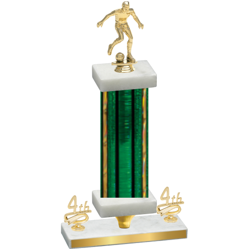 Premium Single Green Glacier Fourth Place Soccer Trophy