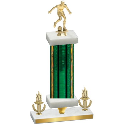 Premium Single Green Glacier Victory Soccer Trophy