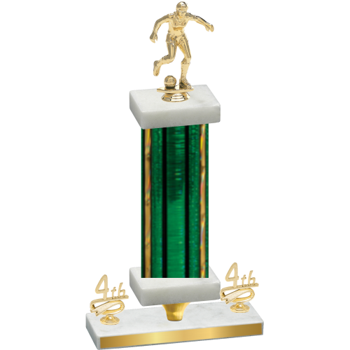 Premium Single Green Glacier Fourth Place Soccer Trophy