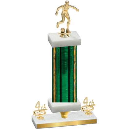 Premium Single Green Glacier Fourth Place Soccer Trophy