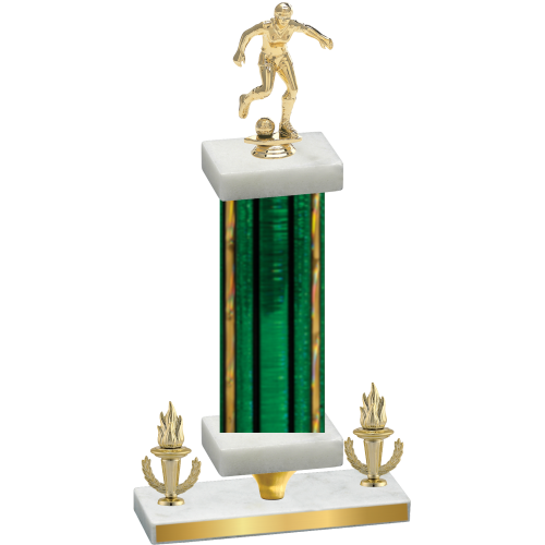 Premium Single Green Glacier Victory Soccer Trophy