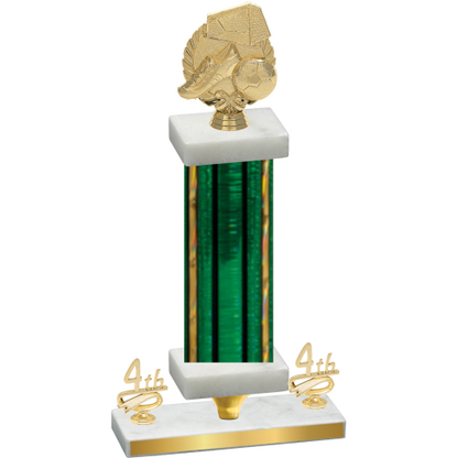 Premium Single Green Glacier Fourth Place Soccer Trophy