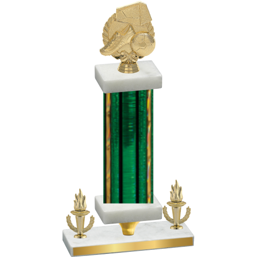 Premium Single Green Glacier Victory Soccer Trophy