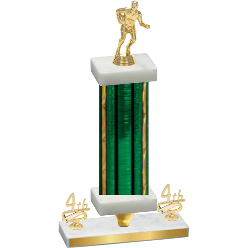 Premium Single Green Glacier Fourth Place Rugby Trophy