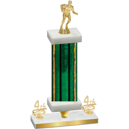 Premium Single Green Glacier Fourth Place Rugby Trophy