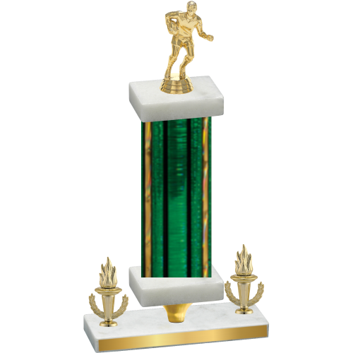 Premium Single Green Glacier Victory Rugby Trophy