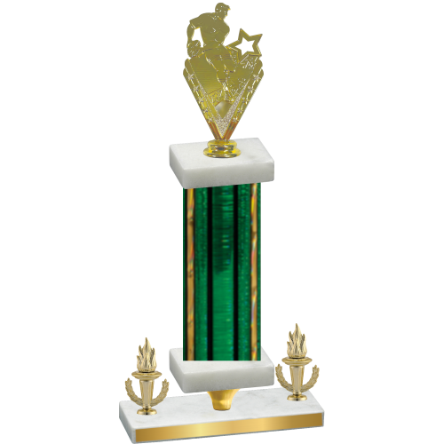 Premium Single Green Glacier Victory Rugby Trophy