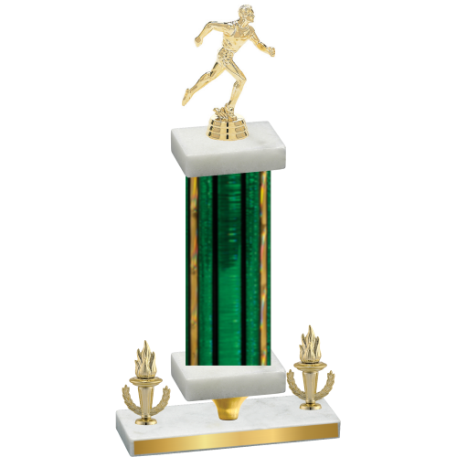 Premium Single Green Glacier Victory Running Trophy