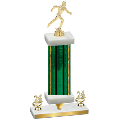 Premium Single Green Glacier Year Running Trophy