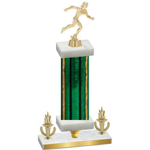 Premium Single Green Glacier Victory Running Trophy