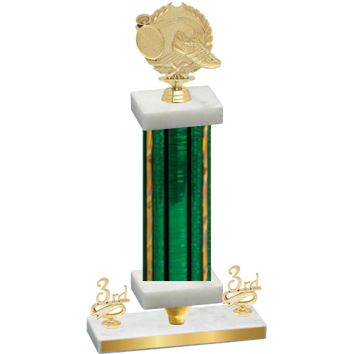 Premium Single Green Glacier Third Place Running Trophy