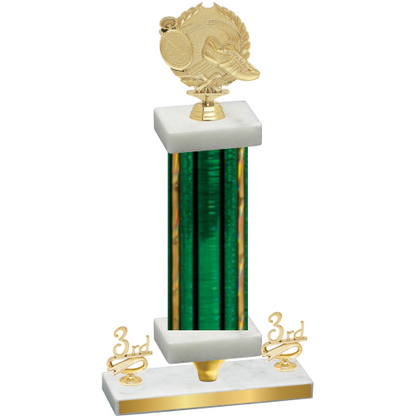 Premium Single Green Glacier Third Place Running Trophy