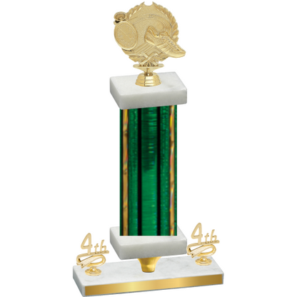 Premium Single Green Glacier Fourth Place Running Trophy