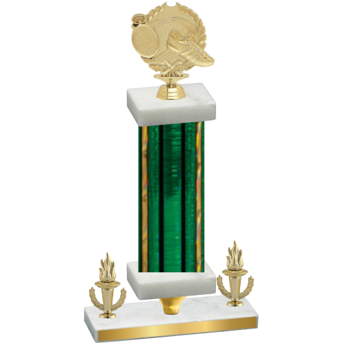 Premium Single Green Glacier Victory Running Trophy