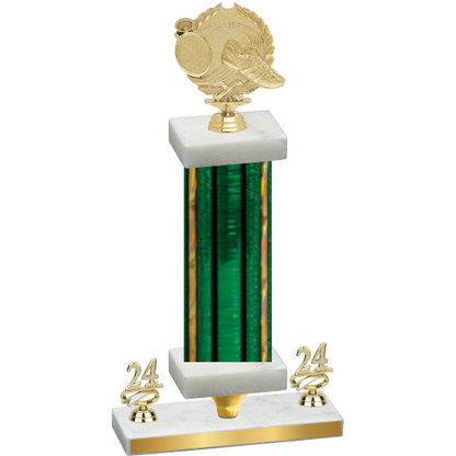 Premium Single Green Glacier Year Running Trophy