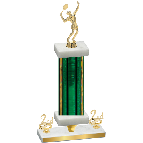 Premium Single Green Glacier Second Place Tennis Trophy