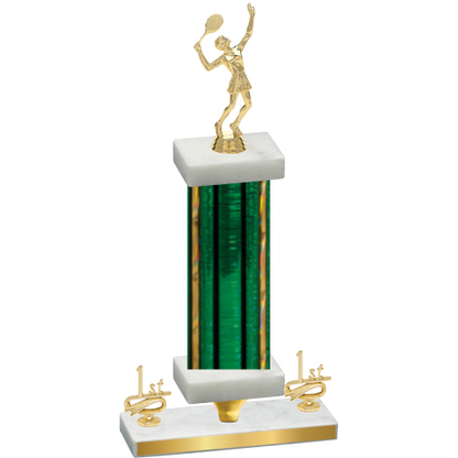 Premium Single Green Glacier First Place Tennis Trophy