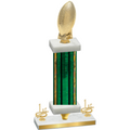 Premium Single Green Glacier First Place Football Trophy