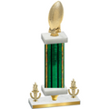 Premium Single Green Glacier Victory Football Trophy