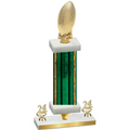 Premium Single Green Glacier Year Football Trophy