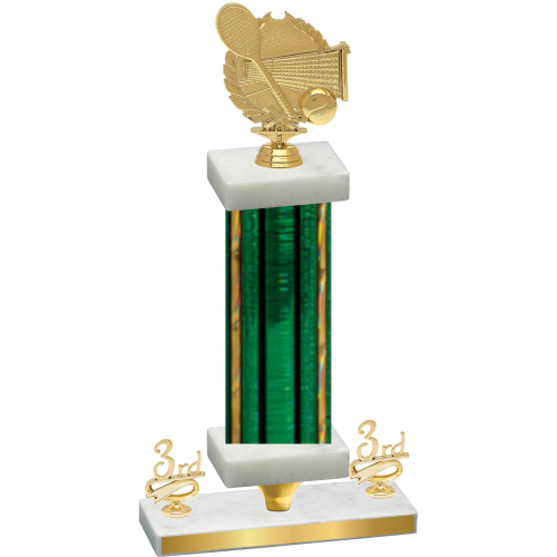 Premium Single Green Glacier Third Place Tennis Trophy