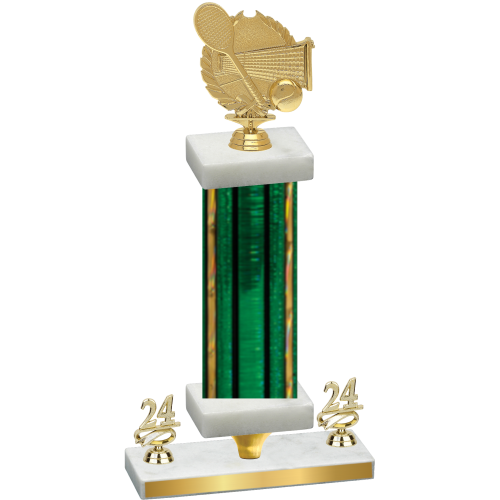 Premium Single Green Glacier Year Tennis Trophy