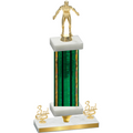 Premium Single Green Glacier Third Place Wrestling Trophy