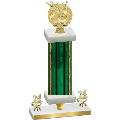 Premium Single Green Glacier Year Bowling Trophy