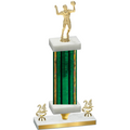 Premium Single Green Glacier Year Volleyball Trophy