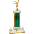 Premium Single Green Glacier First Place Volleyball Trophy