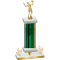 Premium Single Green Glacier Fourth Place Volleyball Trophy